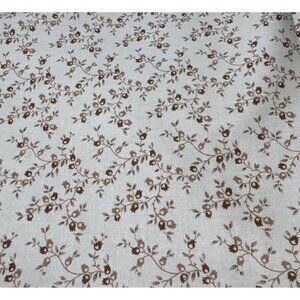 Jo Morton Moda Fabrics Floral Cream & Brown Cotton 1/2 yard x 44"